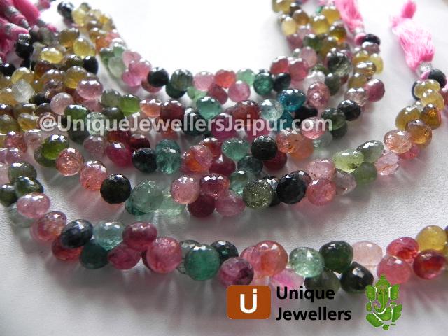 Tourmaline Faceted Onion Beads